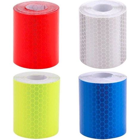 4 rouleaux de bande réfléchissante bande d'avertissement de sécurité bandes de bande de signalisation de sécurité (1/5)
