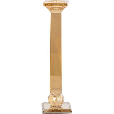 Bougeoir Milou Small Élégance en Verre - Ambre Doré Luxueux et Transparent
