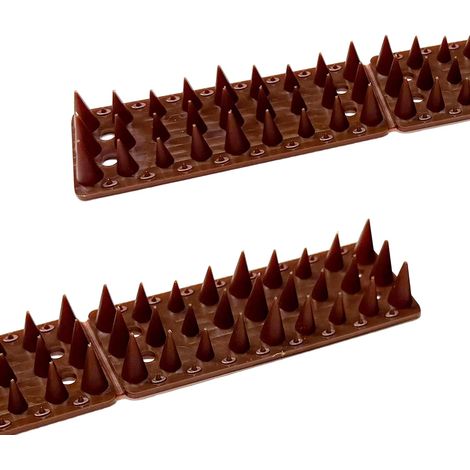 Lot de 12 Pics Anti Oiseaux Marron Foncé, Répulsif Chats Ratons Laveurs Écureuils Pigeons, pour Clôture Jardin Intérieur, 3.5 Mètres (1/5)