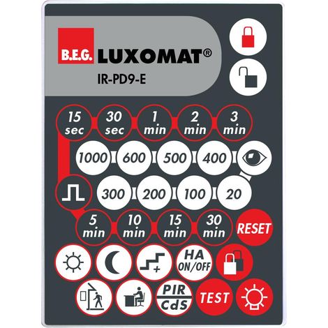 IR-PD-1C-E télécommande à infrarouge pour gamme M-1/2C LUXOMAT 92077 (1/2)