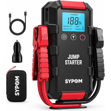 Booster Batterie Voiture 12V 8000A Peak & Démarreur avec Écran LCD (1/5)