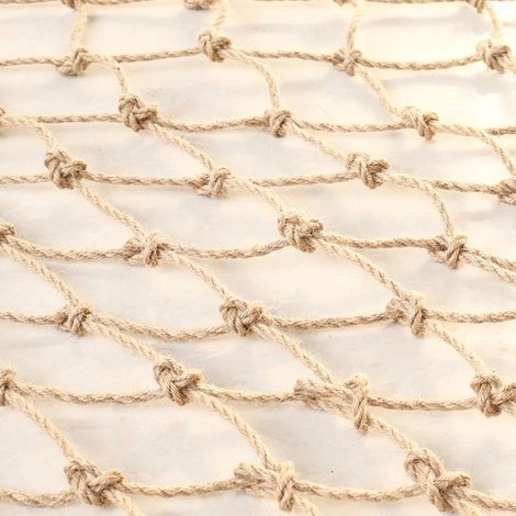 Filet de jardin en corde de jute biodégradable, filet de soutien pour plantes, filet de jardin en ficelle pour pois grimpants (2 x 5 m)