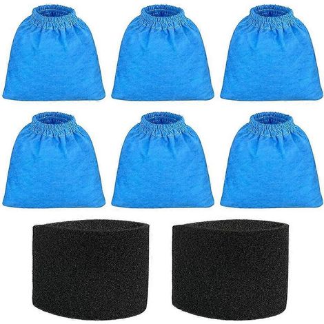 Filtre de 6 Pack VRC5 Filtre Bags & 2 VFF51 Foam Filtres Kit pour Vacmaster Most 4 to 16 Gallon Wet/Dry Aspirateur – VRC51 (1/5)