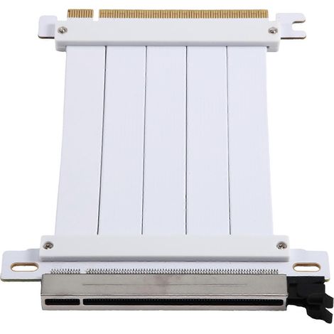 Câble adaptateur PCI-E 4.0 x16, rallonge pour carte graphique, blindée, flexible, coudée à 180°, 10 cm (1/2)
