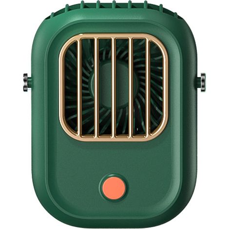 Ventilador de cuello portátil recargable por USB, 3 velocidades, ángulo amplio de 120°, con cable ajustable, para niños, niñas y hombres. (1/5)