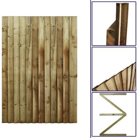 Premier 6ft Feather Edge 120cm Wide Semi-Braced Flat Top Gate