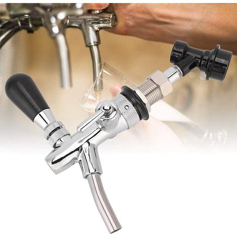 Robinet de Bière Fût, Réglable, Acier Inoxydable, avec Verrouillage à Bille - Accessoire Brassage Maison (1/5)