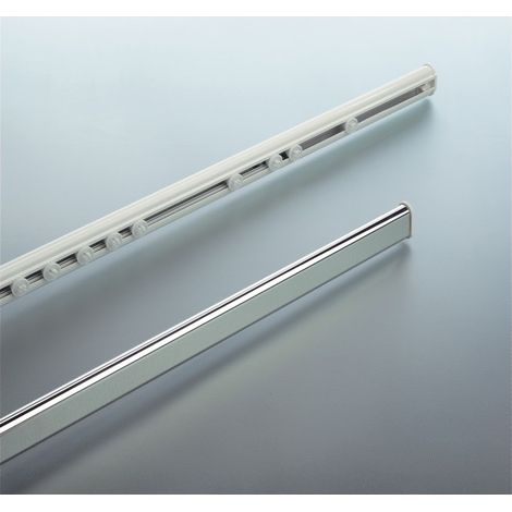 Barre tringle pour rideau de douche ou baignoire extensible sans perçage en Alu SURPRISE 125-210cm Finition brillante Spirella
