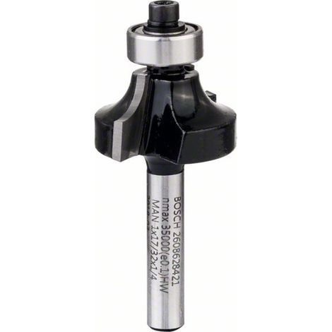 Bosch Abrundfräser 1/4" R1 6,3 mm Ø 25,4 mm L 13,2 mm G 54 mm - 2608628421 (1/5)