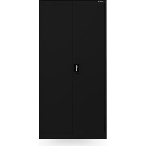 Armoire de rangement DAWID, 900 x 1850 x 450 mm, All Black: noire