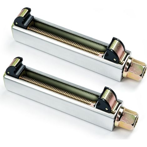 Lot de 2 amortisseurs de moto Outil de tendeur de ressort : électropoli amortisseur de moto, manipulation sûre tendeur de jambe de suspension, protection en plastique, pour montage de tendeur (1/5)