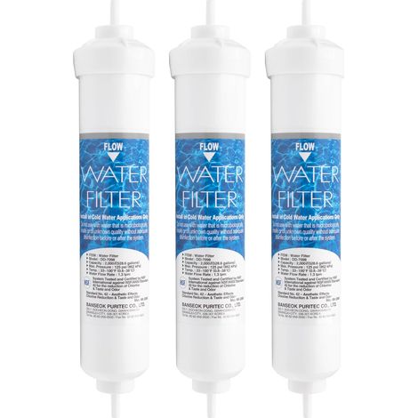 Lot de 3 filtres a eau d'origine DD-7098 pour refrigerateur, congelateur Daewoo, Bosch, Gorenje, Electrolux - DD-7098