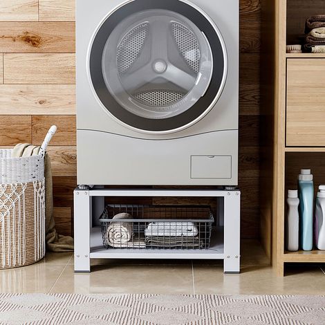 Washing Machine Dryer Pedestal Powerful and Durable, White (1/5)