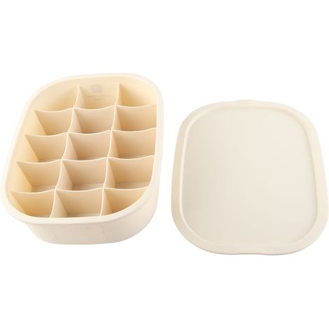 Boîte de rangement pour sous-vêtements grande capacité bords hauts robuste durable PP tiroir chambre armoire 15 compartiments (1/5)