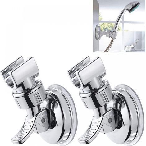 Shower head holder - Universal wall-mounted suction cup shower head holder, no drilling required, pack of 2. (1/5)