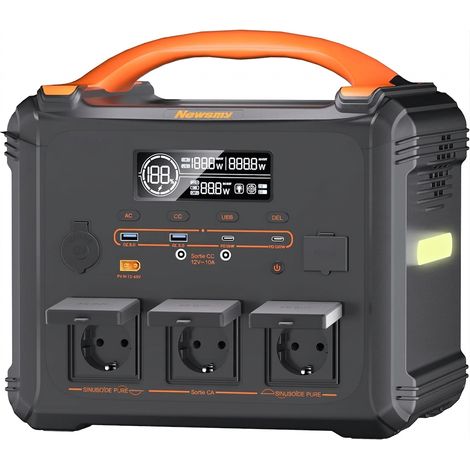 Station électrique portable Newsmy 1102,5Wh 2000W, batterie nomade 10 sorties, charge rapide 1H, USB-C PD 100W, camping maison