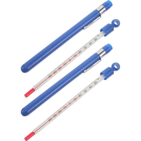 2 thermomètres à vin verre/plastique bleu, portables, bar/cuisine (1/5)