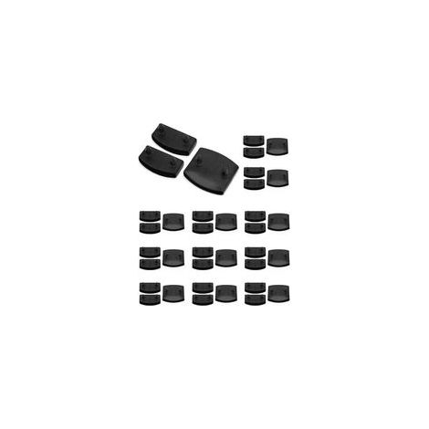 Set mit 36 Lattenrost-Endkappen, Lattenroststützen, inklusive 24 seitlichen Endkappen und 12 Mittelstützen, Kunststoff-Ersatzkappen für 5,3 cm bis 5,5 cm Latten (1/5)