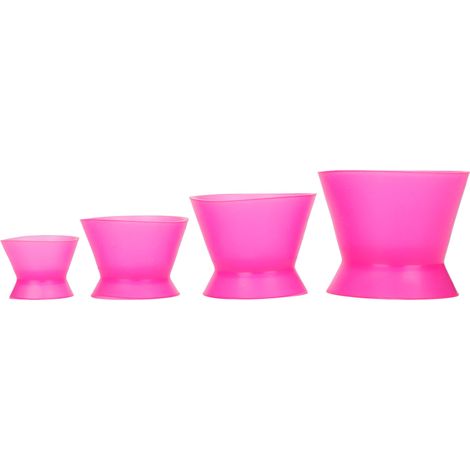 Lot de 4 gobelets mélangeurs dentaires réutilisables en silicone pour mélanger masques faciaux, peintures et autres produits. (1/5)