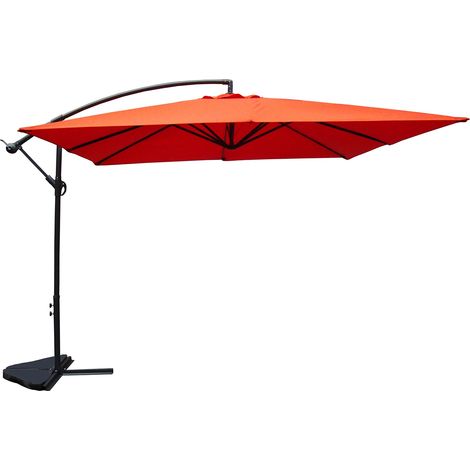 Sombrilla  terracota desplazada cuadrada 3 x 3 m SOLENZARA