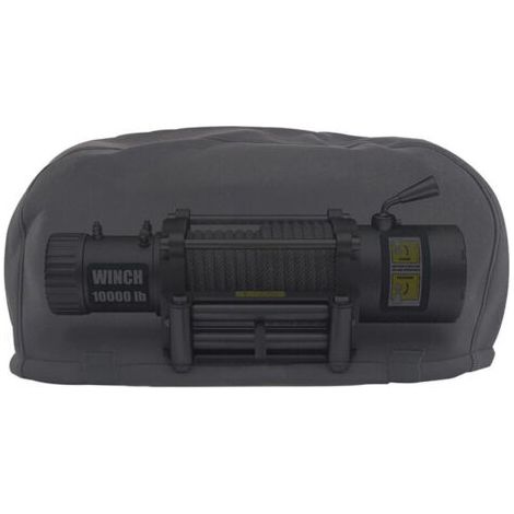 Heavy-duty protective cover made of 600D Oxford fabric, waterproof and dustproof, with drawstring closure UV-resistant dust cover for 8,000 to 12,000 lb electric winches