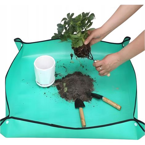 Tapete de trasplante para plantar flores, almohadilla de jardín de 66 x 66 cm. (1/5)