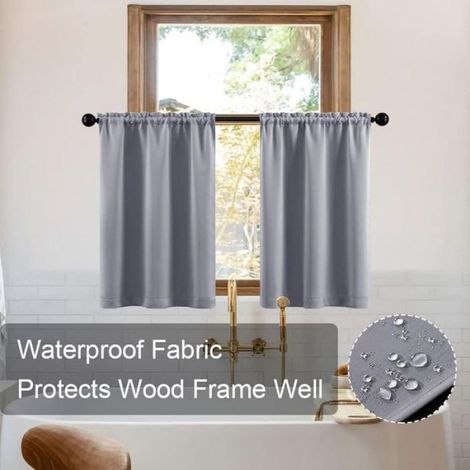 Cantonnière - Imperméable - Pour Portes D'Entrée Et Fenêtres - 60 Cm - Lot De 2 - Gris (1/5)