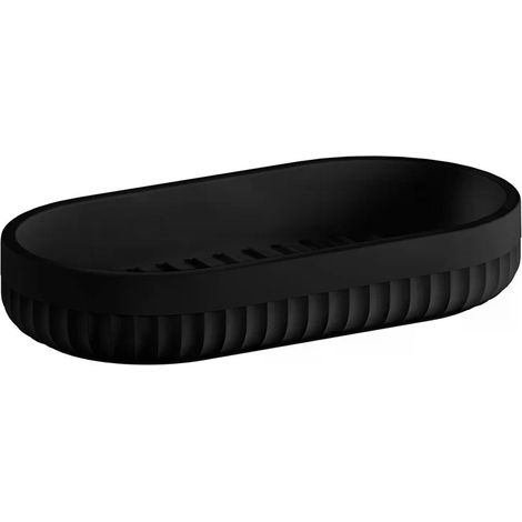Smedbo Seifenschale. Freistehend. Schwarz. 178x95 mm BB565 (1/3)
