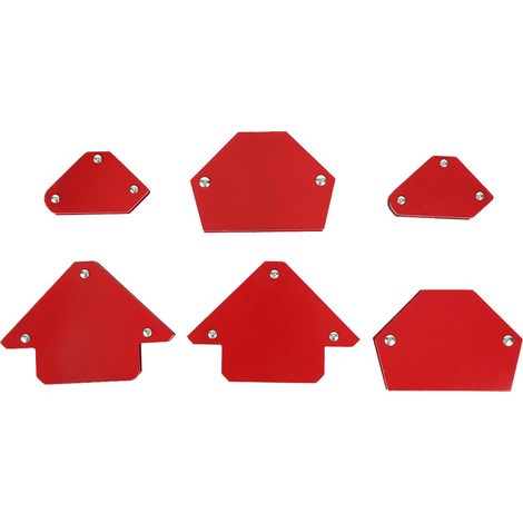 Lot de 6 supports magnétiques de soudage à angle fixe, positionneur d'assemblage sans interrupteur, outil de maintien pour travaux de soudure. (1/5)