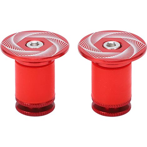 Bouchon d'extrémité de guidon en aluminium pour VTT, bouchon de sécurité pour poignée de vélo de montagne, rouge (1/5)