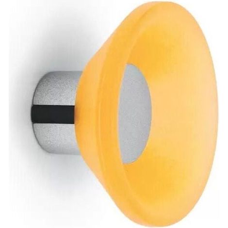 Pomolo concavo in gomma morbida gialla 49x30mm - 015M Soft