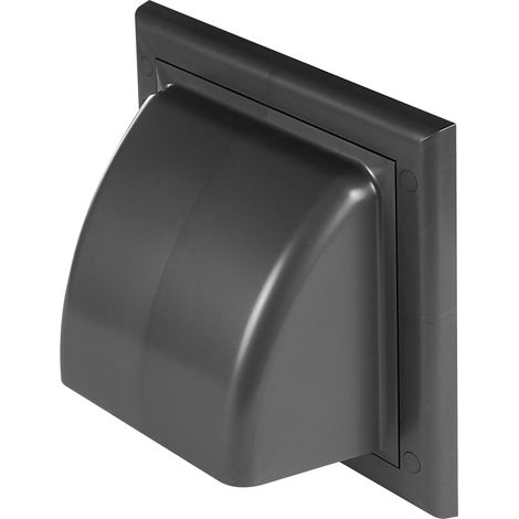 Cotarba 100 mm grauer Luftkanal für externe Lüftungsschlitze mit abgedeckter Zugluft, Rückschlagventil (1/2)