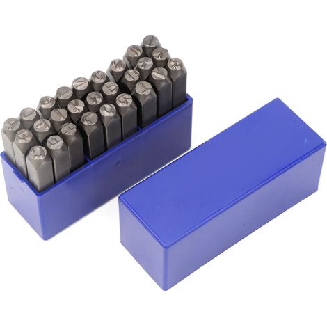 9/27 Pièces Poinçon en Acier pour Estampage Numéros et Lettres, Matrice 6mm (Lot de 27) (1/4)