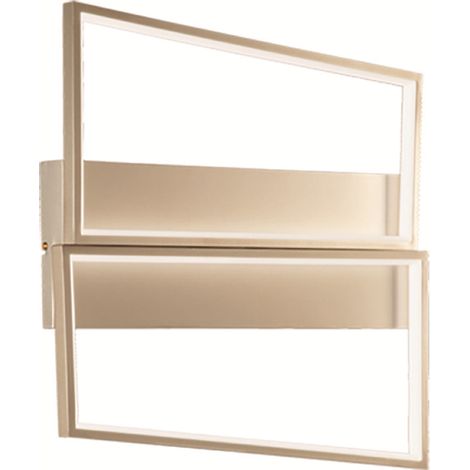 Plafoniera Led 50x46 cm SQUARE in metallo Oro e diffusore polimerico (1/3)