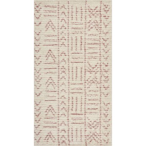 Teppich EDIRNE Beige 80 x 150 cm Baumwolle