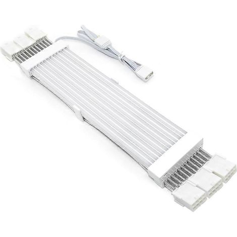 Câble d'extension d'alimentation pour carte mère de bande lumineuse LED ARGB 24 broches, 2x8 broches et 3x8 broches (ARGB-3x8broches)
