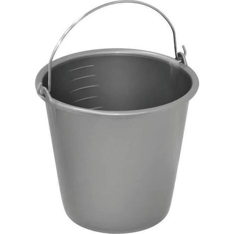 Aluminium-et-Plastiq Cubo de Limpieza Graduado Gris 8 Litros