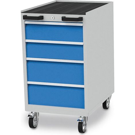 Mobiler Schubladenschrank, Tiefe 736 mm, R 18-24, Schubladenanzahl: 4 Maße in mm (BxTxH): 555 x 736 x 990 (1/4)