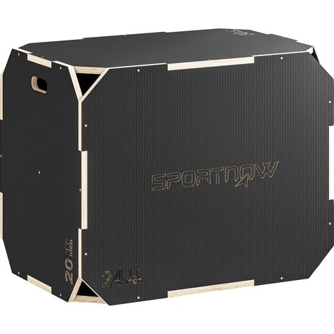 Box pliometrico, altezza regolabile, superficie antiscivolo, nero (1/5)