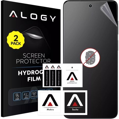 2 protectores de pantalla de hidrogel Alogy HydroSkin Matte Pro™ para Motorola Moto G52 / G72 / G82 / G84 "Sin huellas dactilares" (1/5)