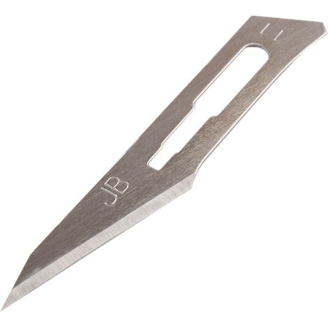 10 Stück chirurgische Skalpellklingen aus Kohlenstoffstahl, Meißel, PCB-Medizinwerkzeug, 1 Stück Griff (1/5)