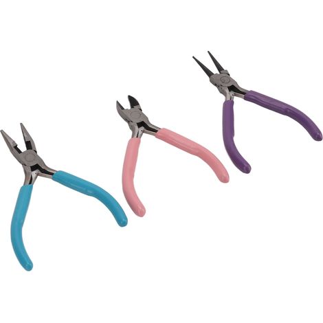 Ensemble de 3 pinces en acier à haute teneur en carbone, robustes, durables et antirouille, pour la création de bijoux et le travail du fil. (1/5)