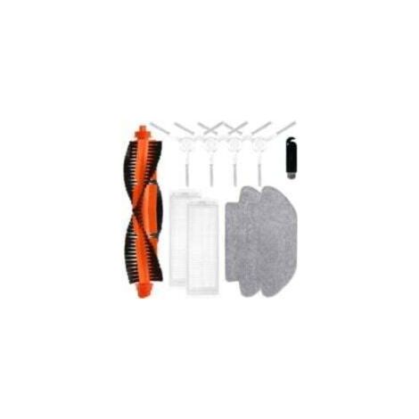 Para el robot aspirador Xiaomi Mijia 2S / Mop Pro / STYJ02YM, para el robot aspirador Xiaomi S12 / T12 B106GL, 1 cepillo principal, 4 cepillos laterales, 2 filtros HEPA, 2 paños de limpieza
