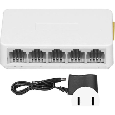 Ethernet-Netzwerk-Switch mit 5 Ports, Ethernet-Splitter, 1,0 Gbit/s Netzwerk-Switch-Hub für Zuhause, US-Stecker 100-24