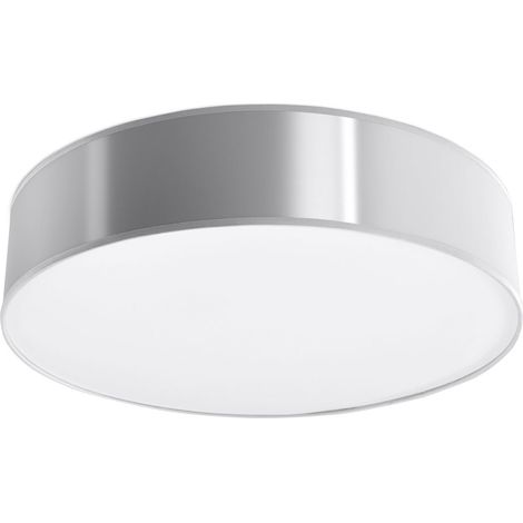 Deckenlampe PVC Stahl Lampen Wohnzimmer Decke schwarz Deckenlampe rund, Deckenspot rund, 3x E27, LxBxH: 45x45x12 cm