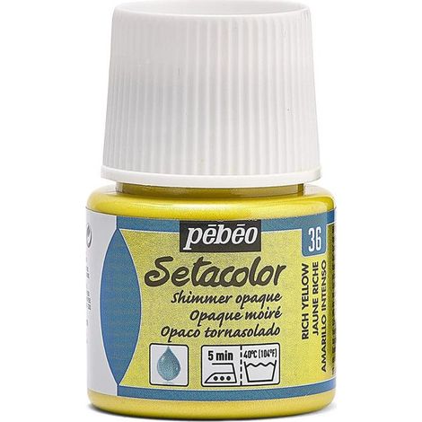Peinture tissu - Pébéo - Setacolor opaque moire jaune riche - 45 ml - Effet brillant - Iridescent (1/4)