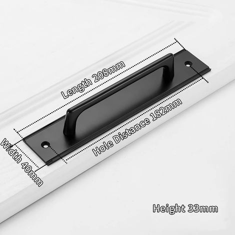 (Ensemble de 2 pièces) Poignées de porte en alliage d'aluminium, adaptées aux portes intérieures, portes de chambre, portes de cuisine, quincaillerie de porte.