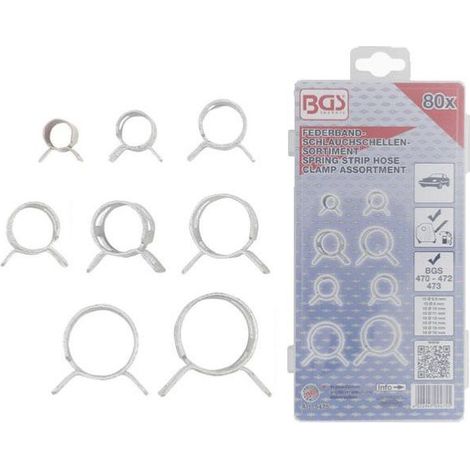 Collier De Serrage Monobloc - Auto-serrant - Pour Durites Et Tuyaux - Diamètres 6,5 À 18 Mm - Lot De 80 Pièces (1/2)