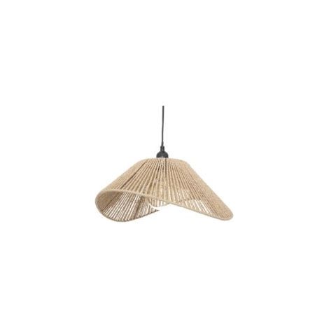 Lampe suspendue en papier et corde beige – Hauteur réglable – Support E27 – Diffusion douce – Pour espaces intérieurs (1/5)
