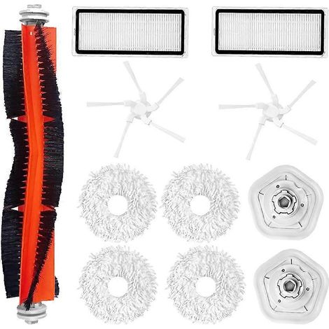 Pièces de rechange pour aspirateur robot Dreame Bot W10 et W10 Pro : brosse principale, brosses latérales, filtres HEPA, lingettes de nettoyage, kit de fixation (1/5)